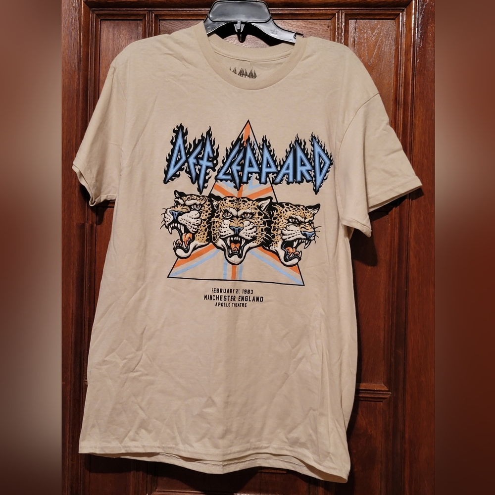 Def Leppard Feb 21 1983 Manchester England Apollo Theatre Tour Tee Shirt-Large